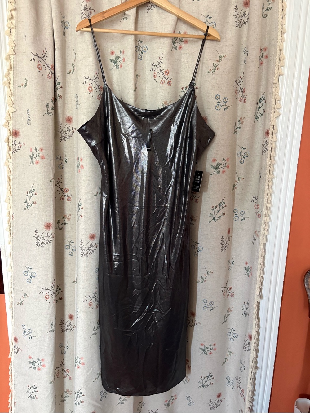 Express Metallic Slip Dress- NWT - Picture 2 of 3